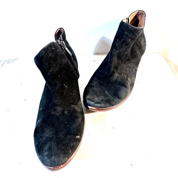 Sam Edelman Pryce Black Suede Ankle Boots Size 7.5 - Picture 3 of 9